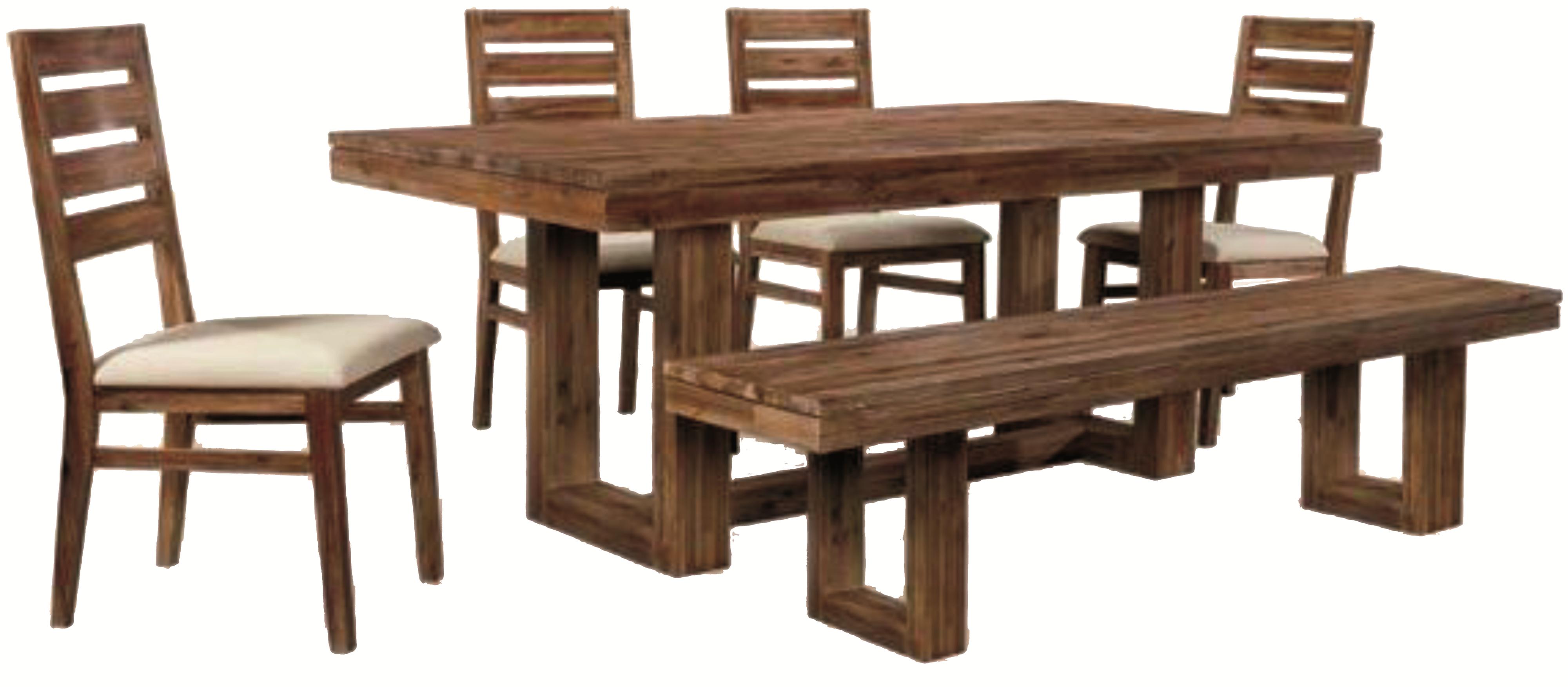 Cresent Fine Furniture Waverly SixPiece ModernRustic Rectangular